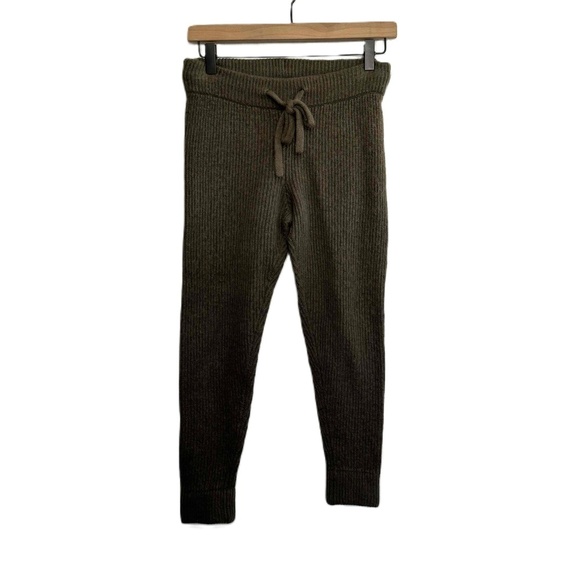 Jenni Kane Olive Green Alpaca Fisherman Sweatpants Lounge Pants Size‎ XS - Picture 2 of 12